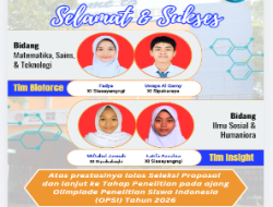 Dua Tim OPSI SMAN 1 Majene Lolos Seleksi Proposal, Siap Lanjutkan Penelitian Hingga Tingkat Nasional